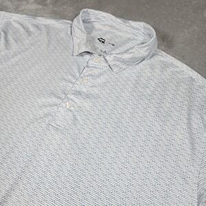 Onward Reserve Polo Shirt Mens Large Blue Performance Golf Pattern‎ ORS23ENC100